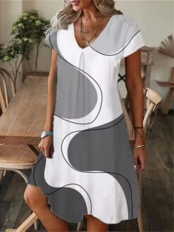 Women's Casual Dress Summer Dress Print Dress Geometric Color Block Print V Neck Mini Dress Active Fashion Outdoor Daily Short Sleeve Regular Fit Black Wine Navy Blue Summer Spring S M L XL XXL 8 Women's Casual Dress Summer Dress Print Dress Geometric Color Block Print V Neck Mini Dress Active Fashion Outdoor Daily Short Sleeve Regular Fit Black Wine Navy Blue Summer Spring S M L XL XXL -Casual Print Dress Sales aceijr1689675987083