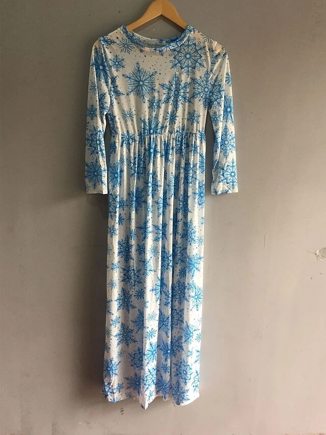 Women‘s Christmas Holiday Casual Vintage Dress Long Dress Maxi Dress Party Ruched Patchwork Santa Claus Crew Neck Long Sleeve Regular Fit Fall Winter 2023 Black White S M L XL 7 Women‘s Christmas Holiday Casual Vintage Dress Long Dress Maxi Dress Party Ruched Patchwork Santa Claus Crew Neck Long Sleeve Regular Fit Fall Winter 2023 Black White S M L XL - Image 7