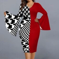 Women‘s Plus Size Curve Party Dress Geometry V Neck Split Long Sleeve Fall Winter Casual Prom Dress Knee Length Dress Casual Daily DressPrint 10 Women‘s Plus Size Curve Party Dress Geometry V Neck Split Long Sleeve Fall Winter Casual Prom Dress Knee Length Dress Casual Daily DressPrint -Casual Print Dress Sales agkdkt1642500144050