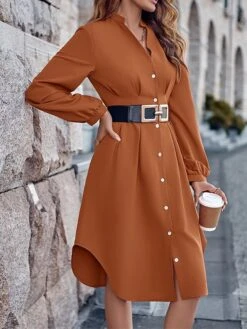 Women's Shirt Dress Casual Dress Mini Dress Outdoor Daily Date Polyester Fashion Modern V Neck Ruched Button Long Sleeve Fall Winter 2023 Loose Fit ArmyGreen Orange Apricot Pure Color S M L XL 22 Women's Shirt Dress Casual Dress Mini Dress Outdoor Daily Date Polyester Fashion Modern V Neck Ruched Button Long Sleeve Fall Winter 2023 Loose Fit ArmyGreen Orange Apricot Pure Color S M L XL -Casual Print Dress Sales agqgpf1695644875731