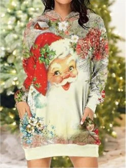 Women's Christmas Dress Hoodie Dress Mini Dress Warm Fashion Outdoor Christmas Vacation Hoodie Pocket Print Santa Claus Snowman Christmas Tree Regular Fit Navy Blue Blue Sky Blue S M L XL XXL 11 Women's Christmas Dress Hoodie Dress Mini Dress Warm Fashion Outdoor Christmas Vacation Hoodie Pocket Print Santa Claus Snowman Christmas Tree Regular Fit Navy Blue Blue Sky Blue S M L XL XXL -Casual Print Dress Sales aksepb1697542365357