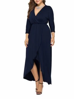Women's Plus Size Work Dress Black Dress A Line Dress Fashion Long Dress Maxi Dress Ruched V Neck Long Sleeve Plain Loose Fit Black Wine Dark Green Fall XL XXL 3XL 4XL 30 Women's Plus Size Work Dress Black Dress A Line Dress Fashion Long Dress Maxi Dress Ruched V Neck Long Sleeve Plain Loose Fit Black Wine Dark Green Fall XL XXL 3XL 4XL -Casual Print Dress Sales alzkff1693203510603
