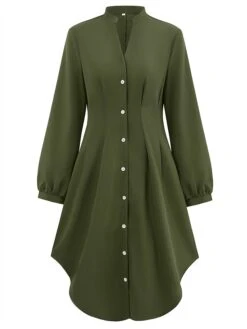 Women's Shirt Dress Casual Dress Mini Dress Outdoor Daily Date Polyester Fashion Modern V Neck Ruched Button Long Sleeve Fall Winter 2023 Loose Fit ArmyGreen Orange Apricot Pure Color S M L XL 31 Women's Shirt Dress Casual Dress Mini Dress Outdoor Daily Date Polyester Fashion Modern V Neck Ruched Button Long Sleeve Fall Winter 2023 Loose Fit ArmyGreen Orange Apricot Pure Color S M L XL -Casual Print Dress Sales amepoa1695644881415