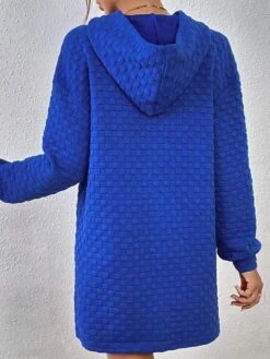 Women's Casual Dress Hoodie Dress Shift Dress Mini Dress Patchwork Daily Date Vacation Active Fashion Hooded Long Sleeve 2023 Loose Fit Blue Color S M L XL XXL Size -Casual Print Dress Sales anccsc1693565992114