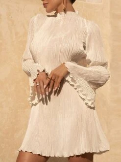 Women's Casual Dress Plain Dress Spring Dress Mini Dress Ruched Street Daily Holiday Fashion Streetwear High Neck Long Sleeve 2023 Regular Fit Green Apricot Color S M L Size 12 Women's Casual Dress Plain Dress Spring Dress Mini Dress Ruched Street Daily Holiday Fashion Streetwear High Neck Long Sleeve 2023 Regular Fit Green Apricot Color S M L Size -Casual Print Dress Sales avsuvb1692605417020