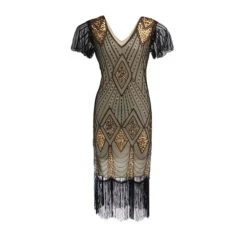 Women's Retro 1920s Fringe Dress Midi Dress Party Halloween Sequins Tassel Fringe Geometric V Neck Short Sleeve Regular Fit Spring Fall 2023 Black Light Red XS S M L 9 Women's Retro 1920s Fringe Dress Midi Dress Party Halloween Sequins Tassel Fringe Geometric V Neck Short Sleeve Regular Fit Spring Fall 2023 Black Light Red XS S M L -Casual Print Dress Sales awnrvk1692611975233