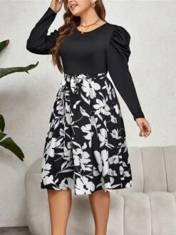 Women's Plus Size Curve Casual Dress Winter Dress Sheath Dress Floral Midi Dress Long Sleeve Ruched Print Crew Neck Fashion Outdoor Black Fall Winter XL XXL 3XL 4XL 10 Women's Plus Size Curve Casual Dress Winter Dress Sheath Dress Floral Midi Dress Long Sleeve Ruched Print Crew Neck Fashion Outdoor Black Fall Winter XL XXL 3XL 4XL -Casual Print Dress Sales aykbqw1695095530959