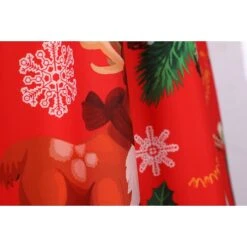 Women's Christmas Swing Dress Trumpet / Mermaid DressKnee Length Dress Black Long SleeveSnowman Zipper Bow Print Fall Winter V Neck Elegant HolidayParty 2022 S M L XL XXL XXXL -Casual Print Dress Sales bcubqi1632650593244