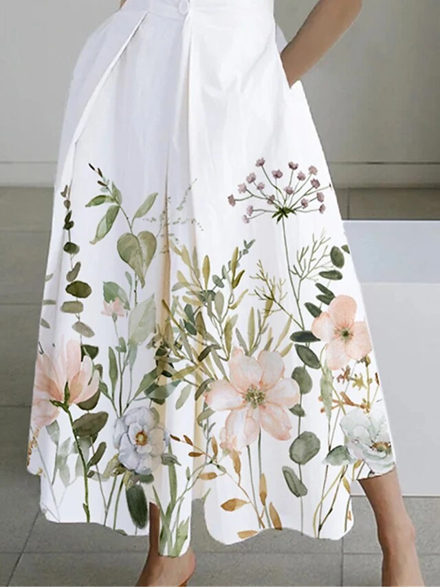 Women's Shirt Dress Casual Dress Work Dress Midi Dress Outdoor Office Daily Polyester Fashion Modern Shirt Collar Lace Patchwork Short Sleeve Summer Spring 2023 Regular Fit White Floral S M L XL XXL 3 Women's Shirt Dress Casual Dress Work Dress Midi Dress Outdoor Office Daily Polyester Fashion Modern Shirt Collar Lace Patchwork Short Sleeve Summer Spring 2023 Regular Fit White Floral S M L XL XXL - Image 3