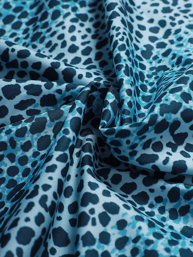 Women's Shirt Dress Short Mini Dress Light Blue Long Sleeve Leopard Button Spring Summer Shirt Collar Stylish Casual Sexy Lantern Sleeve Boom Sale Dress XXL 11 Women's Shirt Dress Short Mini Dress Light Blue Long Sleeve Leopard Button Spring Summer Shirt Collar Stylish Casual Sexy Lantern Sleeve Boom Sale Dress XXL - Image 11