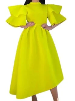 Women‘s Plus Size Curve Party Dress Solid Color Crew Neck Half Sleeve Spring Fall Elegant Modern Maxi Long Dress Formal Party Dress 36 Women‘s Plus Size Curve Party Dress Solid Color Crew Neck Half Sleeve Spring Fall Elegant Modern Maxi Long Dress Formal Party Dress -Casual Print Dress Sales bebvyl1669704986156