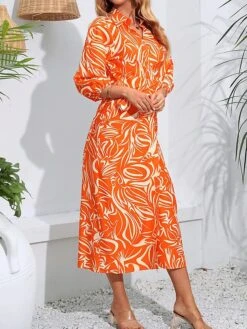 Women's Shirt Dress Casual Dress Wrap Dress Midi Dress Outdoor Daily Date Polyester Fashion Casual Split Neck Lace Up Split Long Sleeve Fall Winter 2023 Regular Fit Orange Green Floral S M L XL 25 Women's Shirt Dress Casual Dress Wrap Dress Midi Dress Outdoor Daily Date Polyester Fashion Casual Split Neck Lace Up Split Long Sleeve Fall Winter 2023 Regular Fit Orange Green Floral S M L XL -Casual Print Dress Sales bhdqbk1695367382314