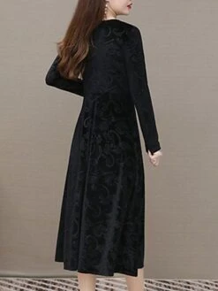 Women's Party Dress Velvet Dress Sheath Dress Knee Length Dress Black Wine Blue Long Sleeve Pure Color Velvet Fall Winter Autumn V Neck Stylish Winter Dress Vacation Fall Dress Slim 2023 M L XL XXL -Casual Print Dress Sales bnoxhr1643182760200
