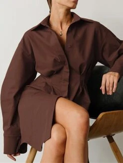 Women's Shirt Dress Casual Dress Mini Dress Outdoor Daily Date Polyester Fashion Basic Shirt Collar Button Long Sleeve Fall Winter 2023 Regular Fit Black White Brown Pure Color S M L 23 Women's Shirt Dress Casual Dress Mini Dress Outdoor Daily Date Polyester Fashion Basic Shirt Collar Button Long Sleeve Fall Winter 2023 Regular Fit Black White Brown Pure Color S M L -Casual Print Dress Sales bpjsrd1695644826437