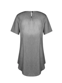 Women‘s Plus Size Curve Denim Dress Casual Dress Shift Dress Gradient Midi Dress Short Sleeve Crew Neck Fashion Daily Black Blue Summer Spring L XL XXL 3XL -Casual Print Dress Sales bslsxv1677490625030