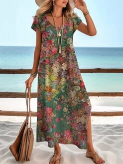Women's Casual Dress Summer Dress Print Dress Floral Ombre Split Print Crew Neck Long Dress Maxi Dress Active Fashion Outdoor Daily Short Sleeve Regular Fit White Blue Purple Summer Spring S M L XL 6 Women's Casual Dress Summer Dress Print Dress Floral Ombre Split Print Crew Neck Long Dress Maxi Dress Active Fashion Outdoor Daily Short Sleeve Regular Fit White Blue Purple Summer Spring S M L XL -Casual Print Dress Sales bsping1689676710555