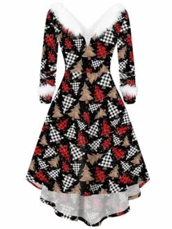 Women's Christmas Casual Dress Swing Dress Light Pink Wine Red White Black Long Sleeve Elk SnowmanTree Feather Print Winter Fall V Neck Vintage ElegantFall Dress 2022 S M L XL XXL 7 Women's Christmas Casual Dress Swing Dress Light Pink Wine Red White Black Long Sleeve Elk SnowmanTree Feather Print Winter Fall V Neck Vintage ElegantFall Dress 2022 S M L XL XXL -Casual Print Dress Sales bvthvf1666003299512