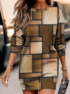 Women's Casual Dress Sweatshirt Dress Mini Dress Warm Fashion Outdoor Vacation Going Out Crew Neck Print Geometric Loose Fit Royal Blue Blue Purple S M L XL XXL 11 Women's Casual Dress Sweatshirt Dress Mini Dress Warm Fashion Outdoor Vacation Going Out Crew Neck Print Geometric Loose Fit Royal Blue Blue Purple S M L XL XXL -Casual Print Dress Sales bymang1695005337886