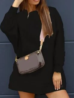 Women's Casual Dress Sweatshirt Dress Winter Dress Mini Dress Patchwork Outdoor Street Daily Active Fashion Crew Neck Long Sleeve 2023 Loose Fit Black White Green Color S M L XL XXL Size 16 Women's Casual Dress Sweatshirt Dress Winter Dress Mini Dress Patchwork Outdoor Street Daily Active Fashion Crew Neck Long Sleeve 2023 Loose Fit Black White Green Color S M L XL XXL Size -Casual Print Dress Sales bzosbk1693539415356