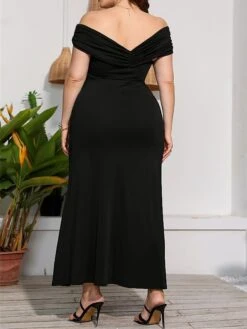 Women‘s Plus Size Curve Party Dress Sheath Dress Formal Dress Solid Color Long Dress Maxi Dress Short Sleeve Twist Split Off Shoulder Fashion Party Black Red Summer Spring L XL XXL 3XL 4XL 35 Women‘s Plus Size Curve Party Dress Sheath Dress Formal Dress Solid Color Long Dress Maxi Dress Short Sleeve Twist Split Off Shoulder Fashion Party Black Red Summer Spring L XL XXL 3XL 4XL -Casual Print Dress Sales cbpnih1677828183446