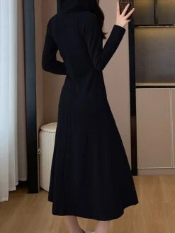 Women's Casual Dress Hoodie Dress Midi Dress Fashion Daily Outdoor Vacation Going Out Hoodie Zipper Solid Color Regular Fit Black Gray S M L XL 16 Women's Casual Dress Hoodie Dress Midi Dress Fashion Daily Outdoor Vacation Going Out Hoodie Zipper Solid Color Regular Fit Black Gray S M L XL -Casual Print Dress Sales cdqnqs1696674373973