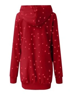 Women's Casual Dress Christmas Dress Hoodie Dress Animal Letter Pocket Print Hooded Mini Dress Active Fashion Outdoor Christmas Long Sleeve Loose Fit Black Wine Khaki Fall Winter S M L XL XXL -Casual Print Dress Sales chrgfr1694084884009