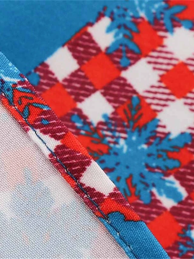 Women's Christmas Swing Dress Vintage DressKnee Length Dress Blue Red Navy Blue Black Long Sleeve Plaid Santa Claus Elk Bow Print Fall Winter V Neck Vacation Vintage 2022 S M L XL XXL 3XL 7 Women's Christmas Swing Dress Vintage DressKnee Length Dress Blue Red Navy Blue Black Long Sleeve Plaid Santa Claus Elk Bow Print Fall Winter V Neck Vacation Vintage 2022 S M L XL XXL 3XL - Image 7