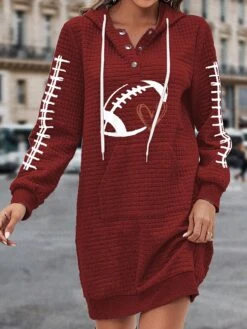 Women's Casual Dress Hoodie Dress Winter Dress Geometric Football Button Pocket Hooded Mini Dress Fashion Streetwear Outdoor Daily Long Sleeve Loose Fit Black Pink Red Fall Winter S M L XL XXL 12 Women's Casual Dress Hoodie Dress Winter Dress Geometric Football Button Pocket Hooded Mini Dress Fashion Streetwear Outdoor Daily Long Sleeve Loose Fit Black Pink Red Fall Winter S M L XL XXL -Casual Print Dress Sales ckbbnq1694677869008