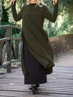 Women's Casual Dress Sweatshirt Dress Midi Dress Active Fashion Outdoor Going Out Weekend Crew Neck Pure Color Regular Fit ArmyGreen Black Dark Gray S M L XL XXL 16 Women's Casual Dress Sweatshirt Dress Midi Dress Active Fashion Outdoor Going Out Weekend Crew Neck Pure Color Regular Fit ArmyGreen Black Dark Gray S M L XL XXL -Casual Print Dress Sales ckulxh1696926225435