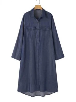 Women's Shirt Dress Casual Dress Midi Dress Outdoor Daily Denim Fashion Modern Shirt Collar Button Pocket Long Sleeve Summer Spring Fall 2023 Loose Fit Black Navy Blue Blue Pure Color S M L XL 2XL 8 Women's Shirt Dress Casual Dress Midi Dress Outdoor Daily Denim Fashion Modern Shirt Collar Button Pocket Long Sleeve Summer Spring Fall 2023 Loose Fit Black Navy Blue Blue Pure Color S M L XL 2XL -Casual Print Dress Sales cmwkyo1689227272194