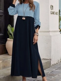 Women's Casual Dress Plain Dress Long Dress Maxi Dress Patchwork Button Outdoor Street Daily Fashion Classic Crew Neck Long Sleeve 2023 Loose Fit Pink Purple Green Color S M L XL XXL Size 9 Women's Casual Dress Plain Dress Long Dress Maxi Dress Patchwork Button Outdoor Street Daily Fashion Classic Crew Neck Long Sleeve 2023 Loose Fit Pink Purple Green Color S M L XL XXL Size -Casual Print Dress Sales cracfr1694430555889