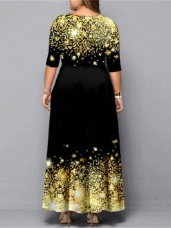 Women‘s Christmas Plus Size Curve Work Dress Semi Formal Dress A Line Dress Fashion Long Dress Maxi Dress Cut Out Print Crew Neck 3/4 Length Sleeve Polka Dot Print Loose Fit Black Red Spring Fall 8 Women‘s Christmas Plus Size Curve Work Dress Semi Formal Dress A Line Dress Fashion Long Dress Maxi Dress Cut Out Print Crew Neck 3/4 Length Sleeve Polka Dot Print Loose Fit Black Red Spring Fall -Casual Print Dress Sales crvdfu1691048933252