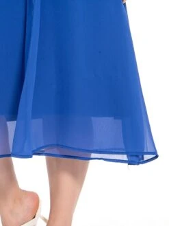 Women‘s Plus Size Curve Party Dress Lace Dress Work Dress Midi Dress Blue 3/4 Length Sleeve Pure Color Lace Summer Spring Fall V Neck Fashion Wedding Guest Summer Dress 2023 L XL XXL 3XL 4XL 5XL -Casual Print Dress Sales cuarfs1694768973418