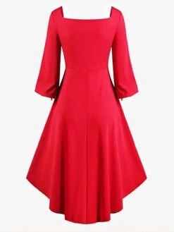 Women‘s Christmas Retro Elegant Vintage Dress Midi Dress Party Patchwork Button Plain Square Neck Long Sleeve Regular Fit Fall Winter 2023 Red S M L XL 11 Women‘s Christmas Retro Elegant Vintage Dress Midi Dress Party Patchwork Button Plain Square Neck Long Sleeve Regular Fit Fall Winter 2023 Red S M L XL -Casual Print Dress Sales cvcaqr1694497707219