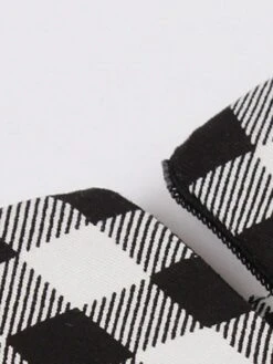 Women's Plus Size Retro 1950s Vintage Dress Midi Dress Daily Holiday With Belt Print Plaid Crew Neck Short Sleeve Regular Fit Spring Fall 2023 Black XL XXL 3XL 4XL -Casual Print Dress Sales cxhowi1693533787265