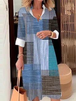 Women's Shirt Dress Casual Dress Midi Dress Outdoor Office Daily Polyester Fashion Modern Shirt Collar Button Pocket Long Sleeve Fall Winter 2023 Loose Fit Yellow Blue Purple Plaid Striped S M L XL 10 Women's Shirt Dress Casual Dress Midi Dress Outdoor Office Daily Polyester Fashion Modern Shirt Collar Button Pocket Long Sleeve Fall Winter 2023 Loose Fit Yellow Blue Purple Plaid Striped S M L XL -Casual Print Dress Sales dberti1694070532772