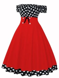 Women‘s Christmas Swing Dress Vintage Dress Midi Dress Black Red Short Sleeve Polka Dot Ruched Fall Spring Summer Off Shoulder Vintage Style Vacation Weekend 2022 S M L XL XXL 12 Women‘s Christmas Swing Dress Vintage Dress Midi Dress Black Red Short Sleeve Polka Dot Ruched Fall Spring Summer Off Shoulder Vintage Style Vacation Weekend 2022 S M L XL XXL -Casual Print Dress Sales ddtdvx1630033599474