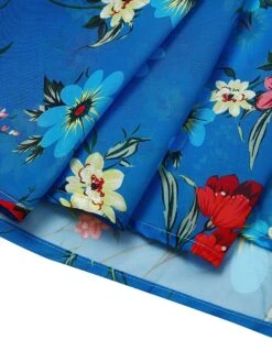 Women's Casual Dress Swing Dress Floral Dress Chiffon Spring Summer Dress Long Dress Maxi Dress Boho Dress Green Blue White 3/4 Length Sleeve Floral Print Crew Neck 2023 S M L XL XXL -Casual Print Dress Sales dfezxh1684222942989