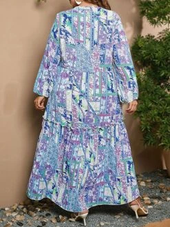 Women's Casual Dress Swing Dress Print Dress Leaf Floral Ruffle Print V Neck Long Dress Maxi Dress Fashion Streetwear Outdoor Daily Long Sleeve Regular Fit Blue Apricot Fall Winter XL XXL 3XL 4XL 31 Women's Casual Dress Swing Dress Print Dress Leaf Floral Ruffle Print V Neck Long Dress Maxi Dress Fashion Streetwear Outdoor Daily Long Sleeve Regular Fit Blue Apricot Fall Winter XL XXL 3XL 4XL -Casual Print Dress Sales dfifiy1697539488219