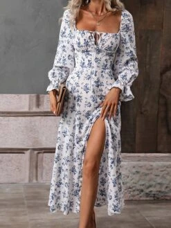 Women's Long Dress Maxi Dress Casual Dress Floral Dress Floral Casual Daily Holiday Vacation Split Print Long Sleeve Square Neck Dress Regular Fit White Blue Purple Summer Spring S M L XL 30 Women's Long Dress Maxi Dress Casual Dress Floral Dress Floral Casual Daily Holiday Vacation Split Print Long Sleeve Square Neck Dress Regular Fit White Blue Purple Summer Spring S M L XL -Casual Print Dress Sales djlyjl1678435877724