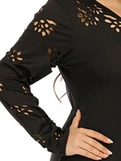 Women‘s Plus Size Curve Work Dress Sheath Dress Black Dress Fashion Midi Dress Cut Out V Neck Long Sleeve Plain Regular Fit Black Fall Winter XL XXL 3XL 4XL 23 Women‘s Plus Size Curve Work Dress Sheath Dress Black Dress Fashion Midi Dress Cut Out V Neck Long Sleeve Plain Regular Fit Black Fall Winter XL XXL 3XL 4XL -Casual Print Dress Sales dmeyfl1691401423737
