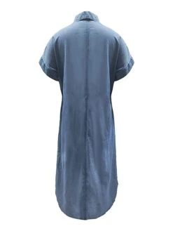 Women's Casual Dress Denim Shirt Dress Maxi Long Dress Denim Fashion Casual Outdoor Daily Vacation Shirt Collar Zipper Pocket Short Sleeve Summer Spring 2023 Loose Fit Blue Plain S M L XL 2XL 11 Women's Casual Dress Denim Shirt Dress Maxi Long Dress Denim Fashion Casual Outdoor Daily Vacation Shirt Collar Zipper Pocket Short Sleeve Summer Spring 2023 Loose Fit Blue Plain S M L XL 2XL -Casual Print Dress Sales dnfyux1677654806363