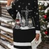 Women's Christmas Dress Casual Dress Mini Dress Active Fashion Outdoor Christmas Holiday Crew Neck Print Snowman Loose Fit Black S M L XL XXL