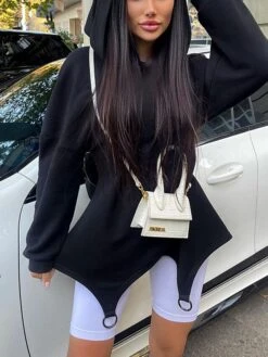 Women's Casual Dress Hoodie Dress Mini Dress Active Vacation Formal Holiday Vacation Hoodie Design Solid Color Slim Black White Pink S M L XL 25 Women's Casual Dress Hoodie Dress Mini Dress Active Vacation Formal Holiday Vacation Hoodie Design Solid Color Slim Black White Pink S M L XL -Casual Print Dress Sales dpspkd1697107040032