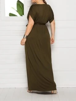 Women's Plus Size Curve Party Dress Sheath Dress Formal Dress Maxi Dress White Wine Royal Blue Short Sleeve Pure Color Lace Up Spring Fall Autumn V Neck Fashion Birthday Wedding Guest Vacation 24 Women's Plus Size Curve Party Dress Sheath Dress Formal Dress Maxi Dress White Wine Royal Blue Short Sleeve Pure Color Lace Up Spring Fall Autumn V Neck Fashion Birthday Wedding Guest Vacation -Casual Print Dress Sales dsptwh1692178804759