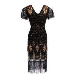 Women's Retro 1920s Fringe Dress Midi Dress Party Halloween Sequins Tassel Fringe Geometric V Neck Short Sleeve Regular Fit Spring Fall 2023 Black Light Red XS S M L 10 Women's Retro 1920s Fringe Dress Midi Dress Party Halloween Sequins Tassel Fringe Geometric V Neck Short Sleeve Regular Fit Spring Fall 2023 Black Light Red XS S M L -Casual Print Dress Sales dvebke1692611977246
