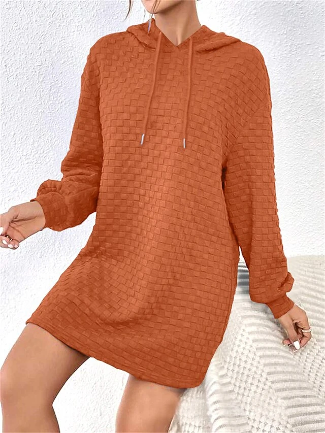 Women's Casual Dress Hoodie Dress Mini Dress Fashion Daily Outdoor Vacation Going Out Hoodie Solid Color Loose Fit Black White Pink S M L XL XXL 11 Women's Casual Dress Hoodie Dress Mini Dress Fashion Daily Outdoor Vacation Going Out Hoodie Solid Color Loose Fit Black White Pink S M L XL XXL - Image 11