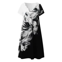 Women's Casual Dress Shift Dress Floral Dress Mini Dress Black And White Black White Short Sleeve Floral Print Summer Spring Scalloped Neck Fashion Vacation 2023 S M L XL XXL 3XL 32 Women's Casual Dress Shift Dress Floral Dress Mini Dress Black And White Black White Short Sleeve Floral Print Summer Spring Scalloped Neck Fashion Vacation 2023 S M L XL XXL 3XL -Casual Print Dress Sales dysghe1685598860367