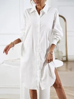 Women's Casual Dress Work Dress Shift Dress Mini Dress Outdoor Office Business Cotton Classic Modern Shirt Collar Button Pocket Long Sleeve Summer Spring Fall 2023 Loose Fit Black White Blue Pure 23 Women's Casual Dress Work Dress Shift Dress Mini Dress Outdoor Office Business Cotton Classic Modern Shirt Collar Button Pocket Long Sleeve Summer Spring Fall 2023 Loose Fit Black White Blue Pure -Casual Print Dress Sales dyzjku1688542172021