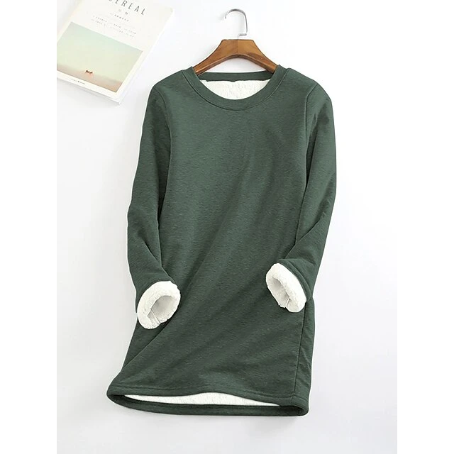 Women's Casual Dress Sweatshirt Dress Winter Dress Mini Dress Teddy Fleece Home Daily Going Out Basic Casual Crew Neck Long Sleeve Regular Fit Wine Red Big Red Black Color S M L XL XXL Size 18 Women's Casual Dress Sweatshirt Dress Winter Dress Mini Dress Teddy Fleece Home Daily Going Out Basic Casual Crew Neck Long Sleeve Regular Fit Wine Red Big Red Black Color S M L XL XXL Size - Image 18